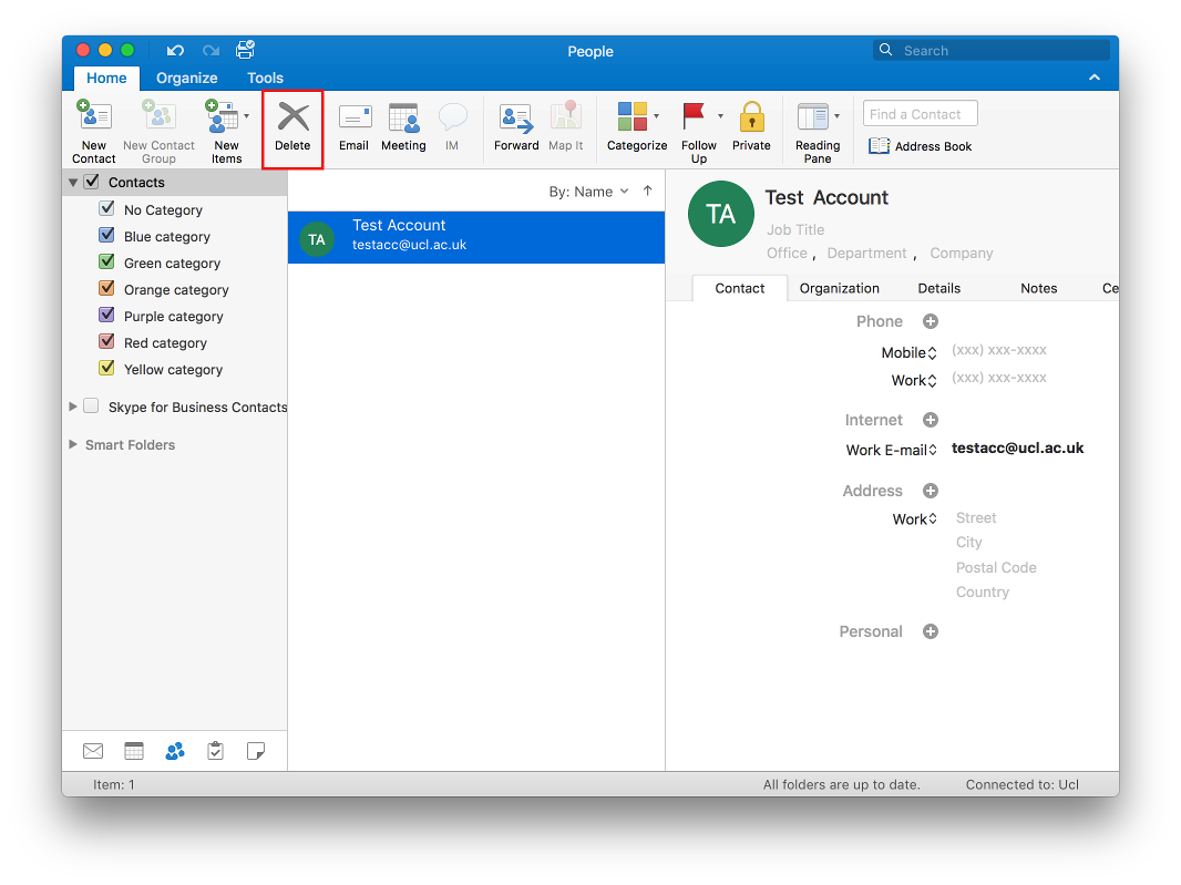 outlook for mac 2016 create contac group